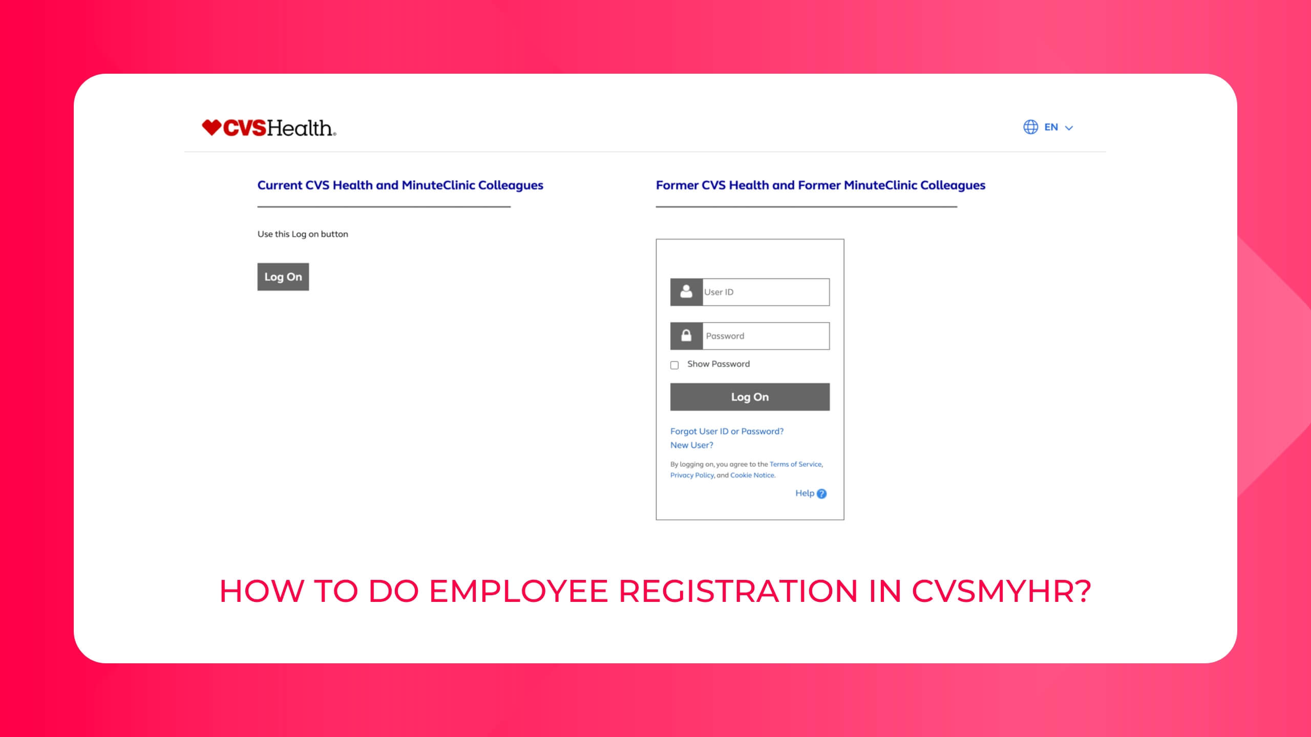 CVSMyHR Employee Registration Guide: How to register as an Employee on Myhr.cvs.com